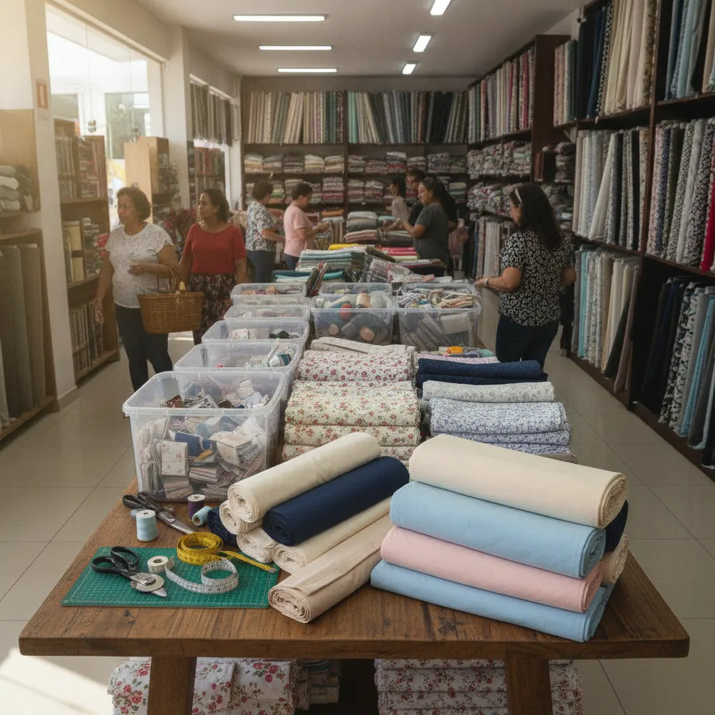 O que comprar em loja de tecidos para iniciantes em Goiânia